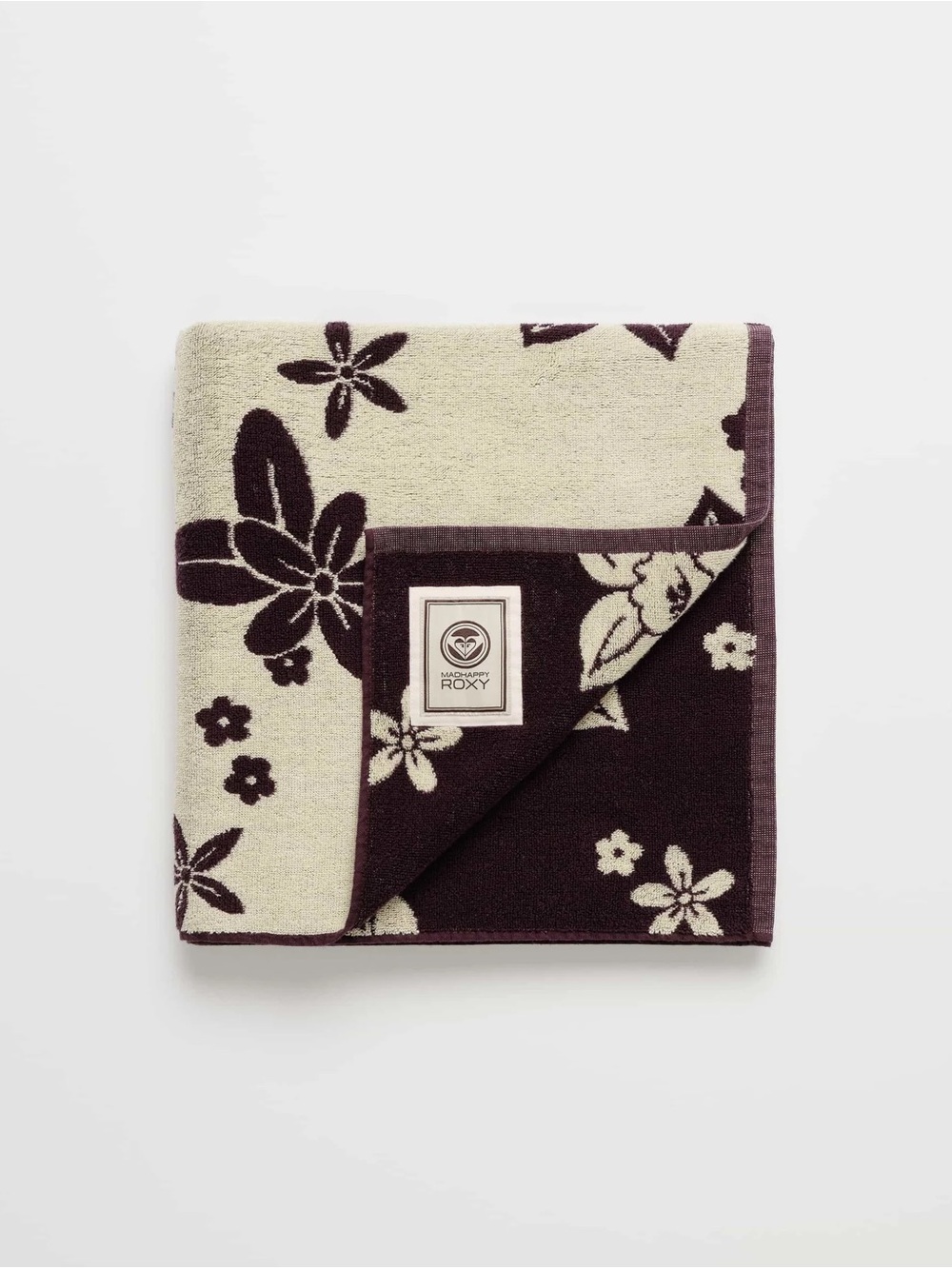 Madhappy Roxy Reversible Floral Towel - Cream & Brown